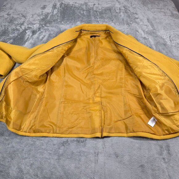Talbots Blazer Womens 10 Yellow Gold Wool Blend Preppy Academia Career Jacket - Picture 5 of 11